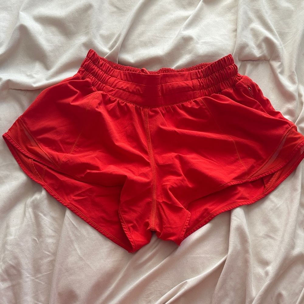 lululemon athletica Vibrant Red Athletic Shorts